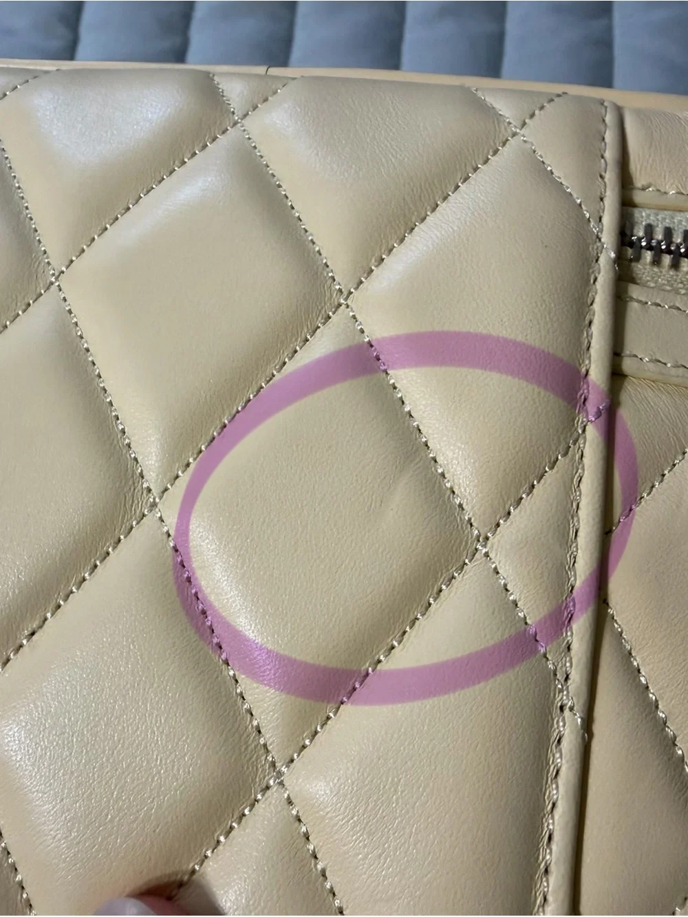 kate spade Quilted Lemon Yellow Top-Handle Cosmetic Case - Picture 6 of 14